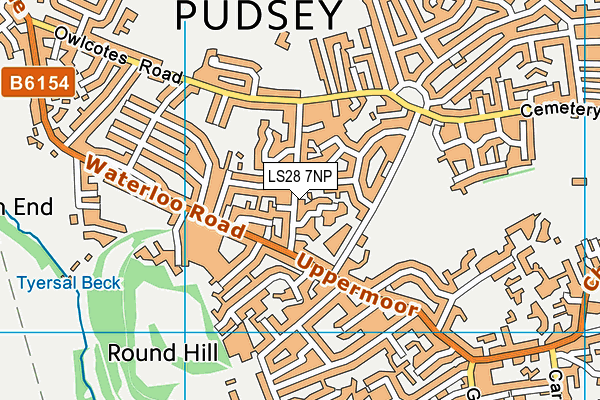 LS28 7NP map - OS VectorMap District (Ordnance Survey)