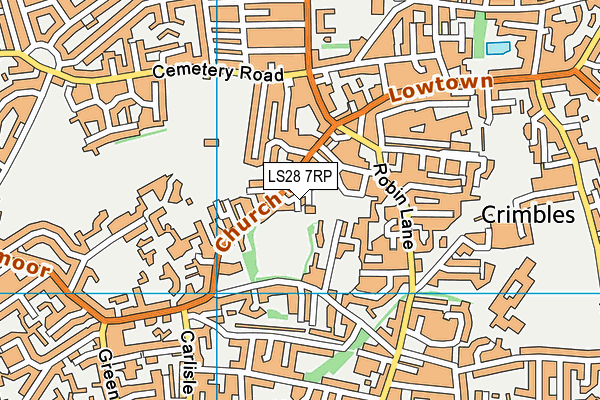 LS28 7RP map - OS VectorMap District (Ordnance Survey)