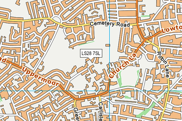 LS28 7SL map - OS VectorMap District (Ordnance Survey)