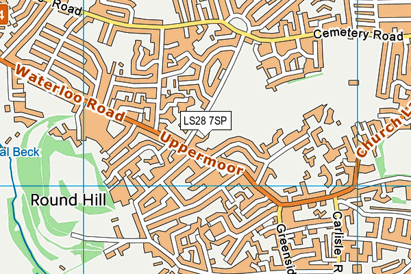 LS28 7SP map - OS VectorMap District (Ordnance Survey)