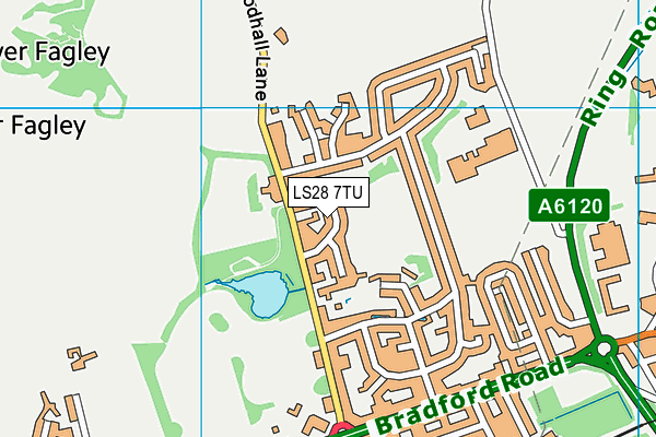 LS28 7TU map - OS VectorMap District (Ordnance Survey)