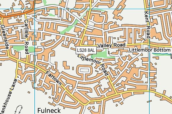 LS28 8AL map - OS VectorMap District (Ordnance Survey)