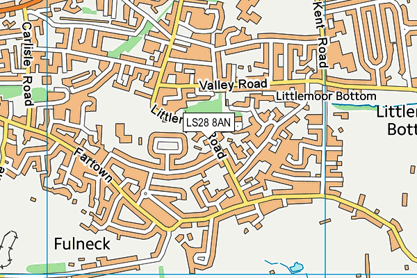 LS28 8AN map - OS VectorMap District (Ordnance Survey)
