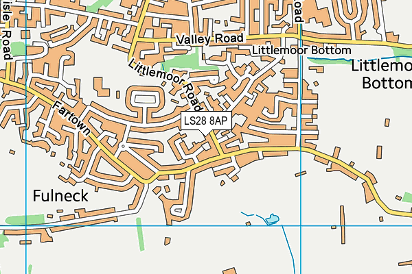 LS28 8AP map - OS VectorMap District (Ordnance Survey)