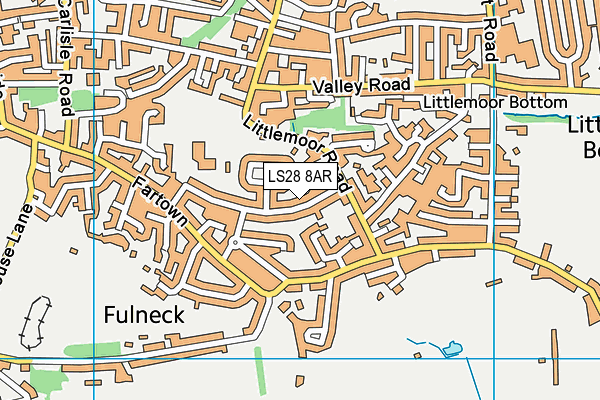 LS28 8AR map - OS VectorMap District (Ordnance Survey)