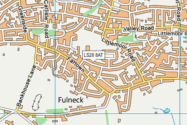 LS28 8AT map - OS VectorMap District (Ordnance Survey)