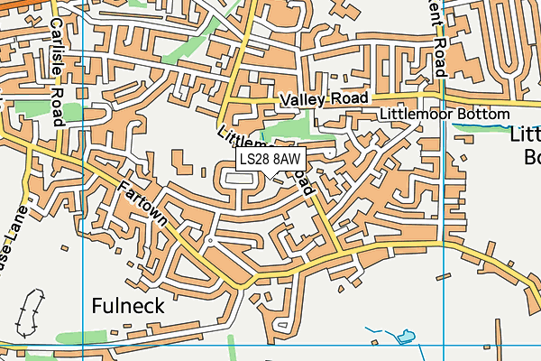 LS28 8AW map - OS VectorMap District (Ordnance Survey)