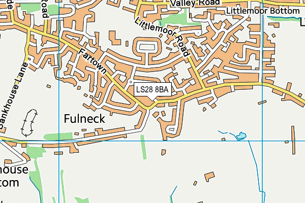 LS28 8BA map - OS VectorMap District (Ordnance Survey)