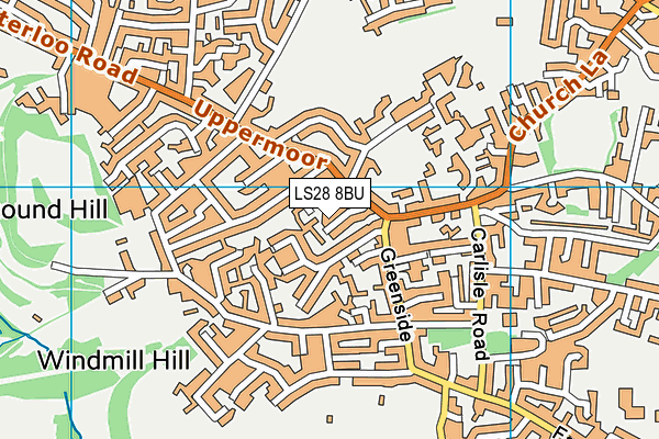 LS28 8BU map - OS VectorMap District (Ordnance Survey)