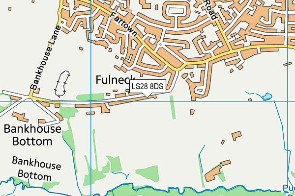 Fulneck School map (LS28 8DS) - OS VectorMap District (Ordnance Survey)