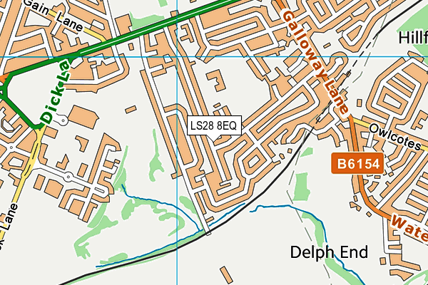 LS28 8EQ map - OS VectorMap District (Ordnance Survey)