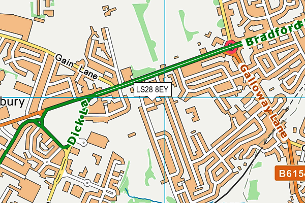 LS28 8EY map - OS VectorMap District (Ordnance Survey)