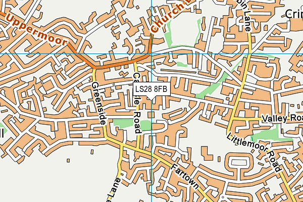 LS28 8FB map - OS VectorMap District (Ordnance Survey)