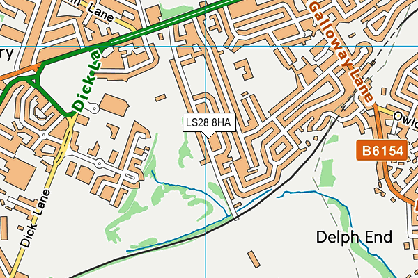 LS28 8HA map - OS VectorMap District (Ordnance Survey)