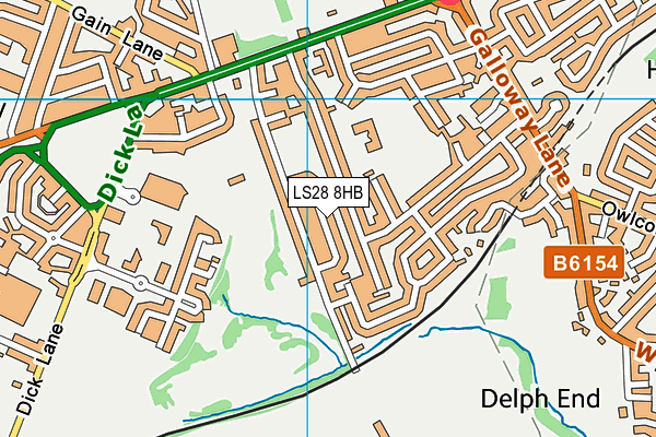LS28 8HB map - OS VectorMap District (Ordnance Survey)