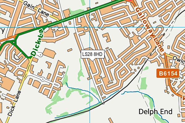 LS28 8HD map - OS VectorMap District (Ordnance Survey)
