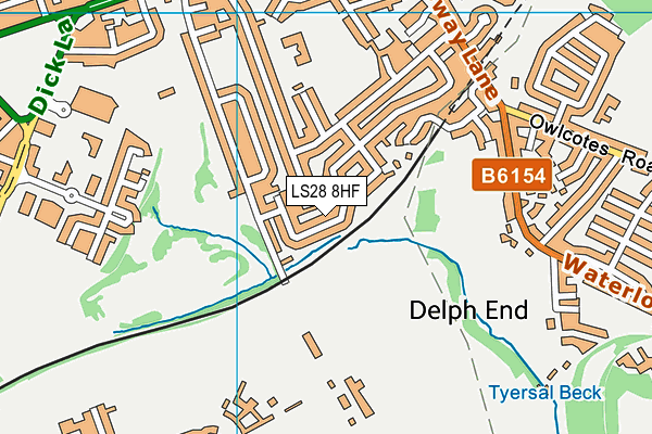 LS28 8HF map - OS VectorMap District (Ordnance Survey)