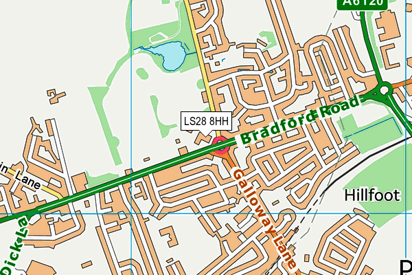LS28 8HH map - OS VectorMap District (Ordnance Survey)
