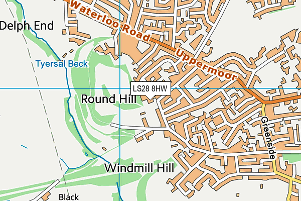 LS28 8HW map - OS VectorMap District (Ordnance Survey)