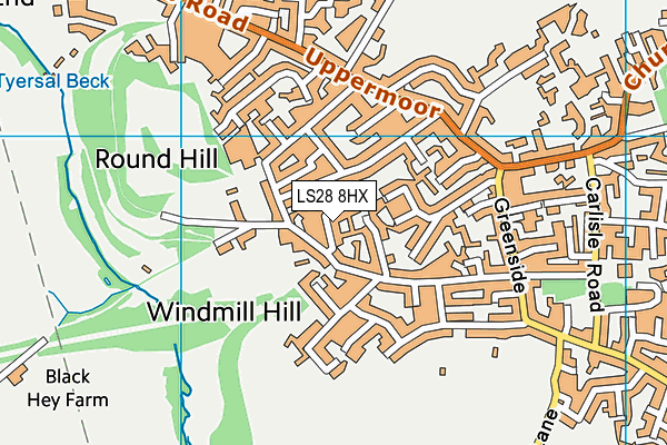 LS28 8HX map - OS VectorMap District (Ordnance Survey)