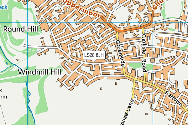 LS28 8JH map - OS VectorMap District (Ordnance Survey)