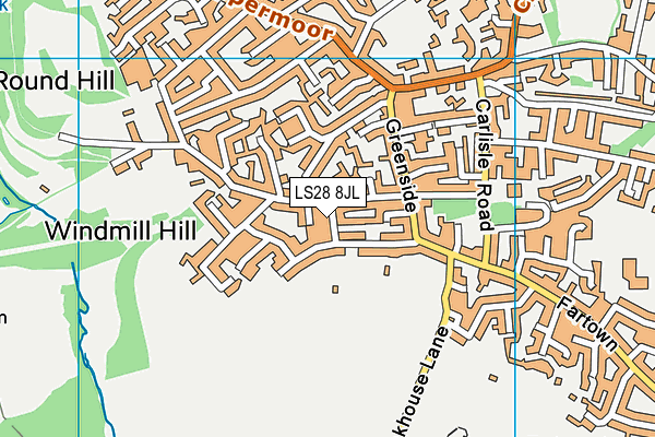 LS28 8JL map - OS VectorMap District (Ordnance Survey)