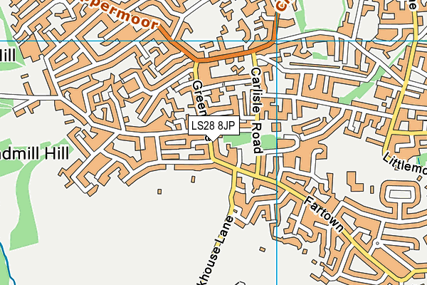 LS28 8JP map - OS VectorMap District (Ordnance Survey)
