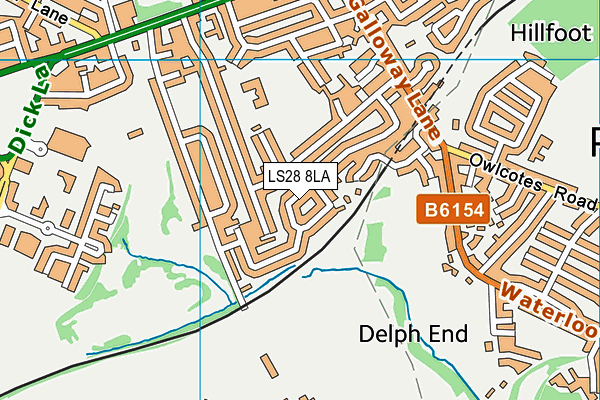 LS28 8LA map - OS VectorMap District (Ordnance Survey)