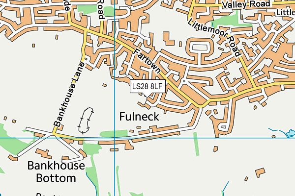 LS28 8LF map - OS VectorMap District (Ordnance Survey)