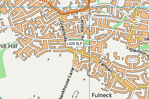 LS28 8LP map - OS VectorMap District (Ordnance Survey)