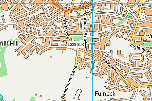 LS28 8LR map - OS VectorMap District (Ordnance Survey)