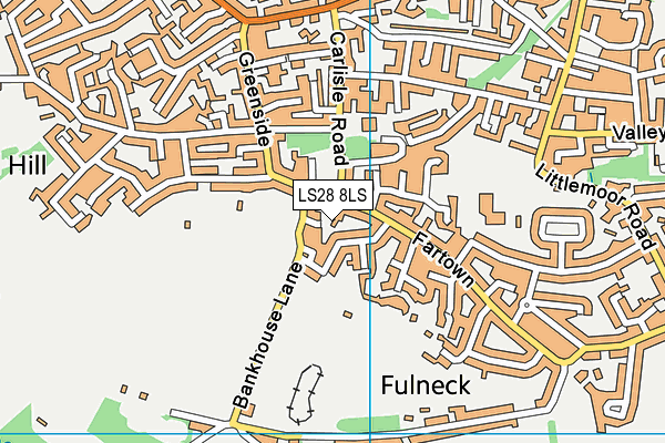 LS28 8LS map - OS VectorMap District (Ordnance Survey)
