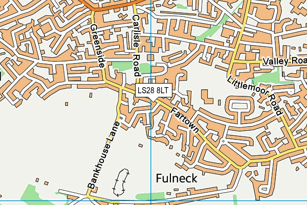 LS28 8LT map - OS VectorMap District (Ordnance Survey)