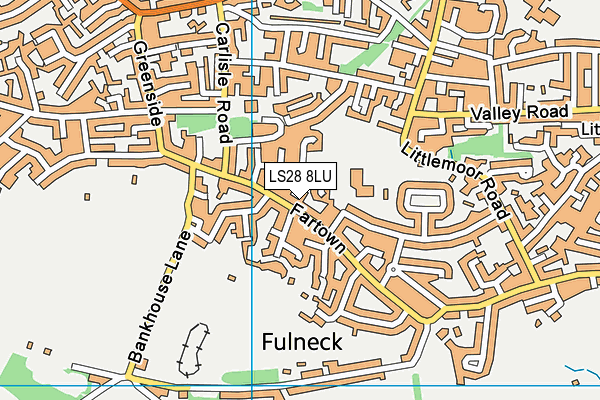 LS28 8LU map - OS VectorMap District (Ordnance Survey)