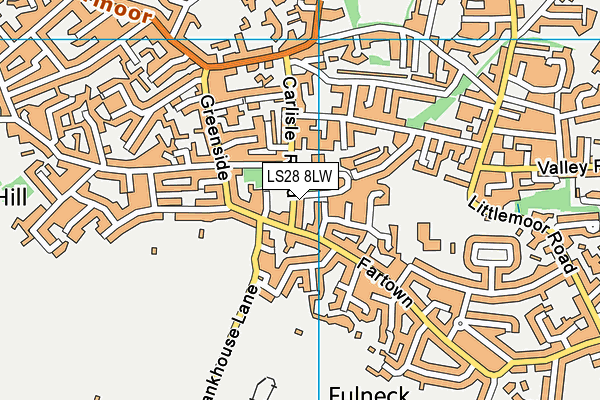 LS28 8LW map - OS VectorMap District (Ordnance Survey)