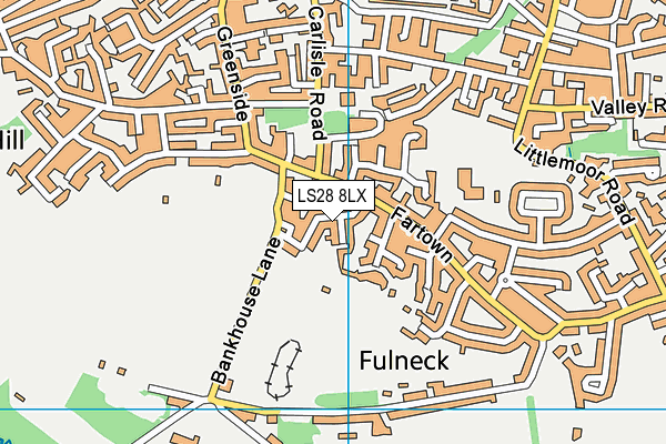 LS28 8LX map - OS VectorMap District (Ordnance Survey)