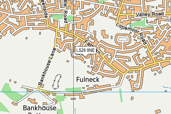 LS28 8NE map - OS VectorMap District (Ordnance Survey)