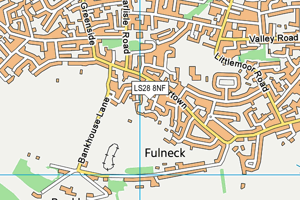 LS28 8NF map - OS VectorMap District (Ordnance Survey)