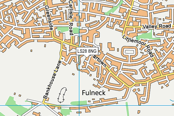 LS28 8NG map - OS VectorMap District (Ordnance Survey)