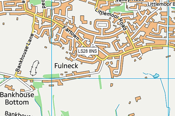 LS28 8NS map - OS VectorMap District (Ordnance Survey)
