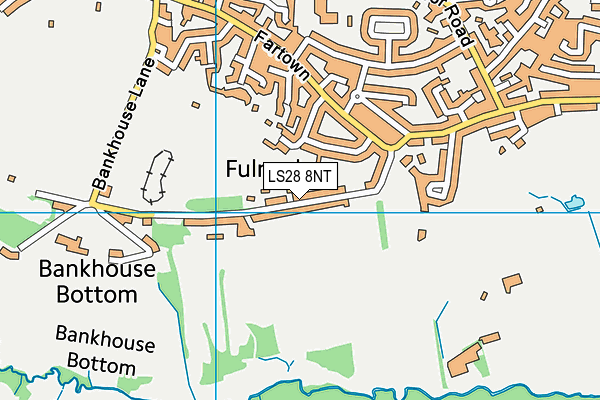 Fulneck Golf Club map (LS28 8NT) - OS VectorMap District (Ordnance Survey)