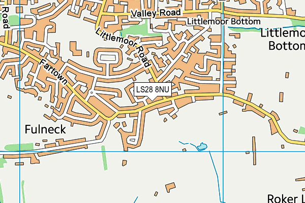 LS28 8NU map - OS VectorMap District (Ordnance Survey)