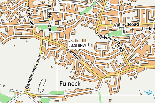 LS28 8NW map - OS VectorMap District (Ordnance Survey)