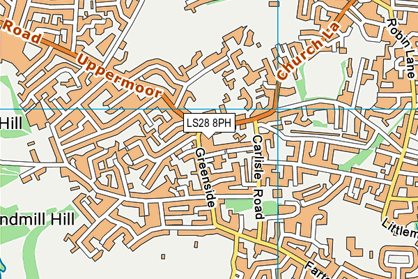 LS28 8PH map - OS VectorMap District (Ordnance Survey)