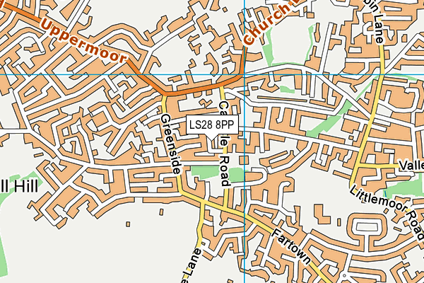 LS28 8PP map - OS VectorMap District (Ordnance Survey)