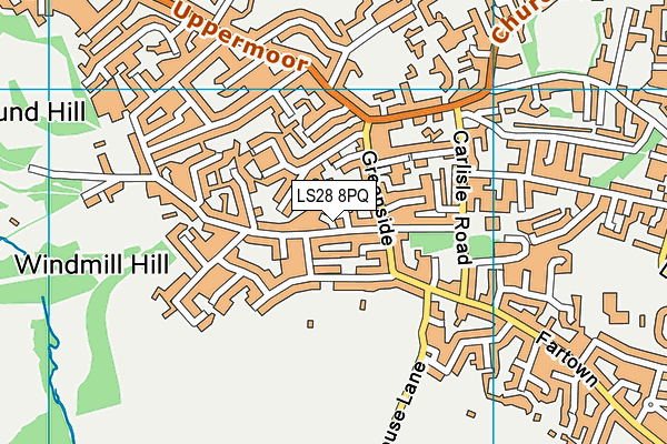 LS28 8PQ map - OS VectorMap District (Ordnance Survey)
