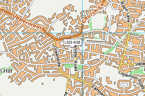LS28 8QB map - OS VectorMap District (Ordnance Survey)