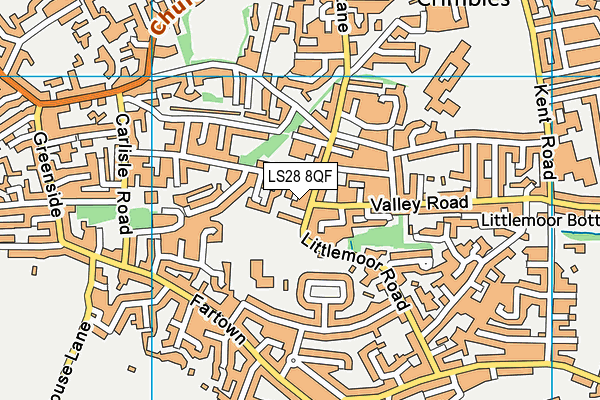 LS28 8QF map - OS VectorMap District (Ordnance Survey)