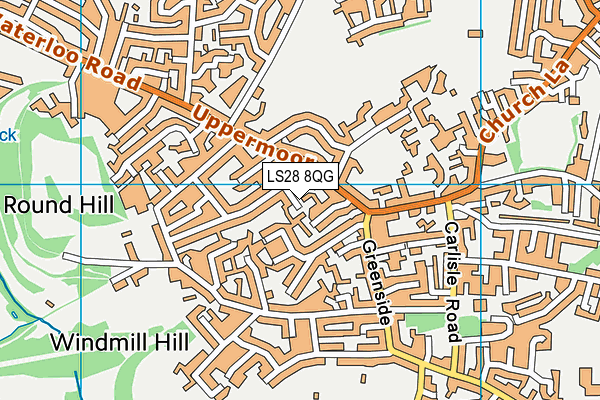 LS28 8QG map - OS VectorMap District (Ordnance Survey)