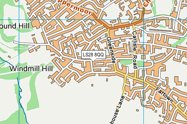 LS28 8QQ map - OS VectorMap District (Ordnance Survey)